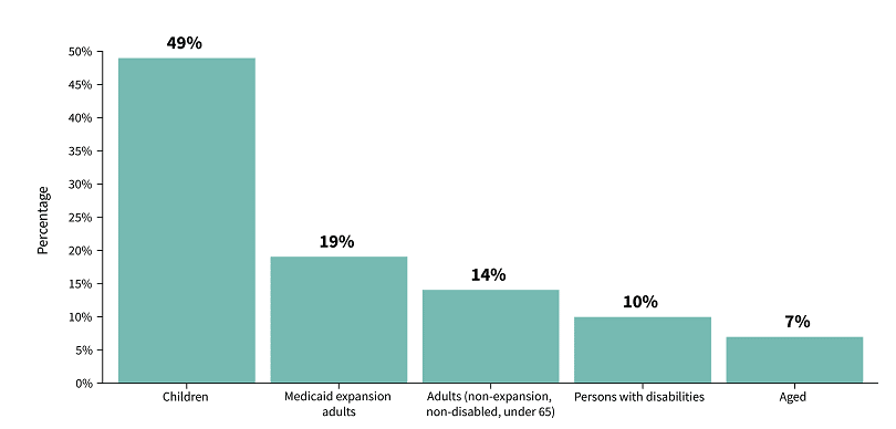 Shares of Medicaid & CHIP population by eligibility group